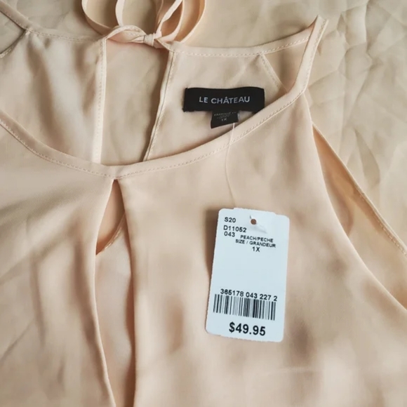 NWT Chiffon Halter Sleeveless Blouse - Picture 2 of 4